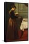 Study of a Girl Reading-Valentine Cameron Prinsep-Framed Stretched Canvas