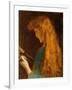 Study of a Girl's Head, 1880-86 (Oil on Canvas)-Arthur Hughes-Framed Giclee Print