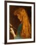 Study of a Girl's Head, 1880-86 (Oil on Canvas)-Arthur Hughes-Framed Giclee Print