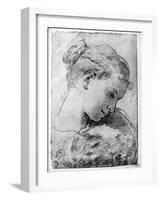 Study of a Girl's Head, 18th Century-Gaetano Gandolfi-Framed Giclee Print