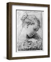 Study of a Girl's Head, 18th Century-Gaetano Gandolfi-Framed Giclee Print