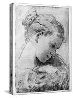 Study of a Girl's Head, 18th Century-Gaetano Gandolfi-Stretched Canvas