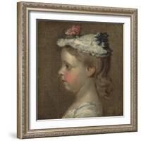 Study of a Girl's Head, C.1740-50-William Hogarth-Framed Giclee Print