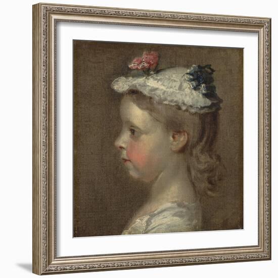 Study of a Girl's Head, C.1740-50-William Hogarth-Framed Giclee Print