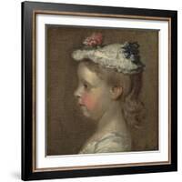 Study of a Girl's Head, C.1740-50-William Hogarth-Framed Giclee Print