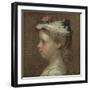 Study of a Girl's Head, C.1740-50-William Hogarth-Framed Giclee Print