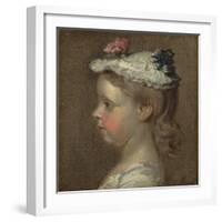 Study of a Girl's Head, C.1740-50-William Hogarth-Framed Giclee Print