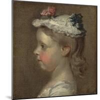 Study of a Girl's Head, C.1740-50-William Hogarth-Mounted Giclee Print