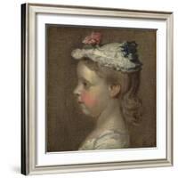 Study of a Girl's Head, C.1740-50-William Hogarth-Framed Giclee Print