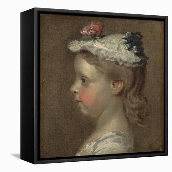 Study of a Girl's Head, C.1740-50-William Hogarth-Framed Stretched Canvas