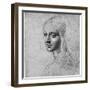 Study of a Girl's Head, C1483-Leonardo da Vinci-Framed Giclee Print