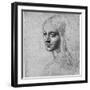 Study of a Girl's Head, C1483-Leonardo da Vinci-Framed Giclee Print