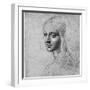 Study of a Girl's Head, C1483-Leonardo da Vinci-Framed Giclee Print