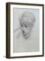 Study of a Girl's Head (See also 198346)-Edward Burne-Jones-Framed Giclee Print