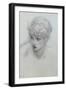 Study of a Girl's Head (See also 198346)-Edward Burne-Jones-Framed Giclee Print