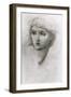 Study of a Girl's Head-Edward Burne-Jones-Framed Giclee Print