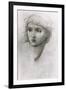 Study of a Girl's Head-Edward Burne-Jones-Framed Giclee Print