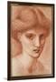 Study of a Girl's Head-Edward Burne-Jones-Framed Giclee Print