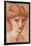 Study of a Girl's Head-Edward Burne-Jones-Framed Giclee Print