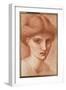 Study of a Girl's Head-Edward Burne-Jones-Framed Giclee Print