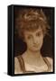 Study of a Girl's Head-Frederic Leighton-Framed Stretched Canvas