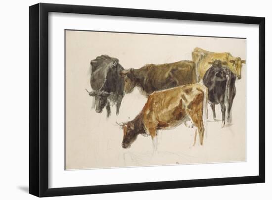 Study of a Group of Cows, C. 1801-J. M. W. Turner-Framed Giclee Print