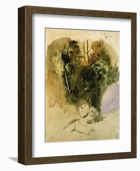 Study of a Gurkha of the Indian Army, 1830-Eugene Delacroix-Framed Giclee Print