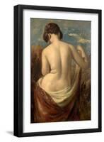 Study of a Half-Nude Figure (Oil on Canvas)-William Etty-Framed Giclee Print