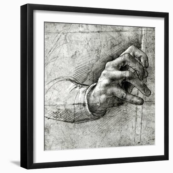 Study of a Hand-Leonardo da Vinci-Framed Giclee Print