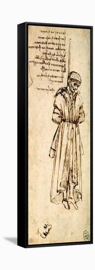 Study of a Hanged Man: Bernardo Baroncelli, Assassin of Giuliano De Medici, 1479-Leonardo da Vinci-Framed Stretched Canvas