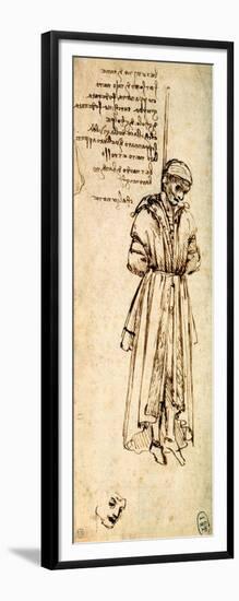 Study of a Hanged Man: Bernardo Baroncelli, Assassin of Giuliano De Medici, 1479-Leonardo da Vinci-Framed Giclee Print