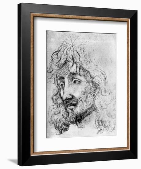 Study of a Head, 17th Century-Sir Anthony Van Dyck-Framed Giclee Print