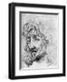 Study of a Head, 17th Century-Sir Anthony Van Dyck-Framed Giclee Print