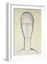 Study of a Head for a Sculpture-Amedeo Modigliani-Framed Premium Giclee Print