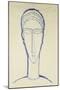 Study of a Head for a Sculpture-Amedeo Modigliani-Mounted Premium Giclee Print