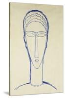 Study of a Head for a Sculpture-Amedeo Modigliani-Stretched Canvas