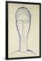 Study of a Head for a Sculpture-Amedeo Modigliani-Framed Giclee Print