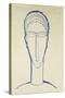 Study of a Head for a Sculpture-Amedeo Modigliani-Stretched Canvas