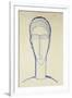 Study of a Head for a Sculpture-Amedeo Modigliani-Framed Giclee Print