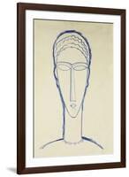 Study of a Head for a Sculpture-Amedeo Modigliani-Framed Giclee Print