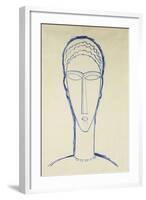 Study of a Head for a Sculpture-Amedeo Modigliani-Framed Giclee Print