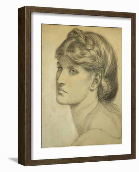 Study of a Head for 'The Bower Meadow', 1872-Dante Gabriel Rossetti-Framed Giclee Print