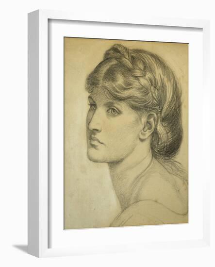 Study of a Head for 'The Bower Meadow', 1872-Dante Gabriel Rossetti-Framed Giclee Print