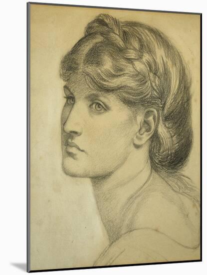 Study of a Head for 'The Bower Meadow', 1872-Dante Gabriel Rossetti-Mounted Giclee Print