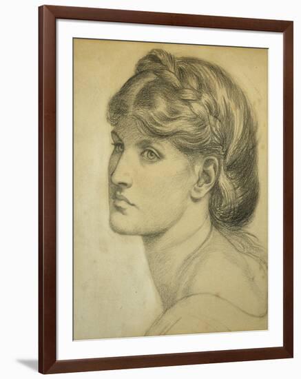 Study of a Head for 'The Bower Meadow', 1872-Dante Gabriel Rossetti-Framed Giclee Print