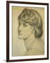 Study of a Head for 'The Bower Meadow', 1872-Dante Gabriel Rossetti-Framed Giclee Print