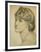 Study of a Head for 'The Bower Meadow', 1872-Dante Gabriel Rossetti-Framed Giclee Print