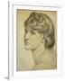 Study of a Head for 'The Bower Meadow', 1872-Dante Gabriel Rossetti-Framed Giclee Print