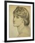 Study of a Head for 'The Bower Meadow', 1872-Dante Gabriel Rossetti-Framed Giclee Print