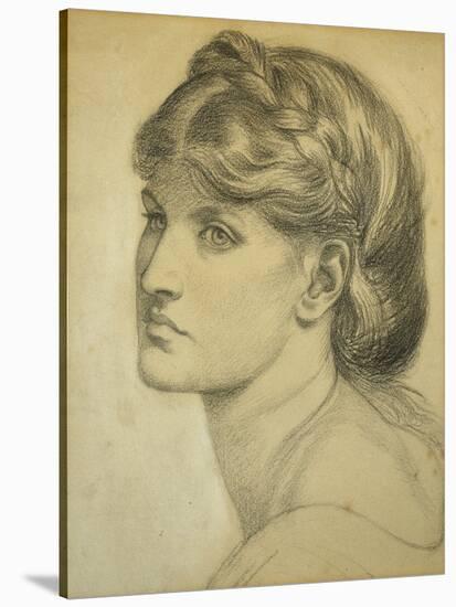 Study of a Head for 'The Bower Meadow', 1872-Dante Gabriel Rossetti-Stretched Canvas